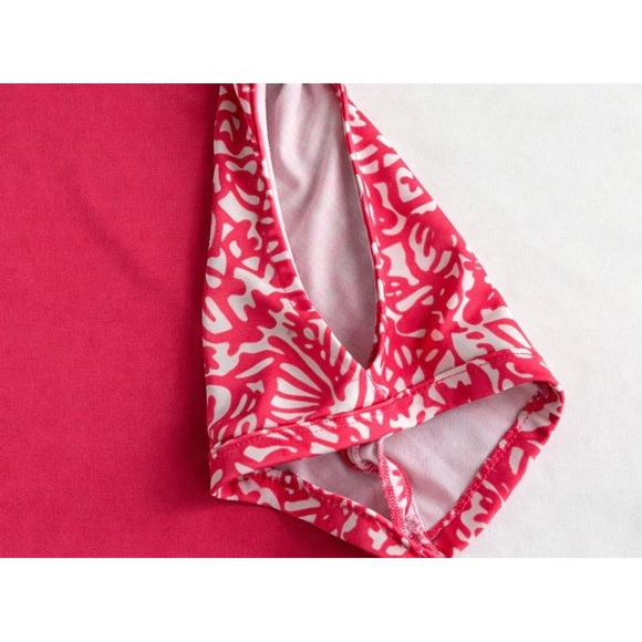 Callaway Women's Pink Opti-dri 1/4 Zip Floral Sleeve Golf Shirt Size M - Picture 3 of 6